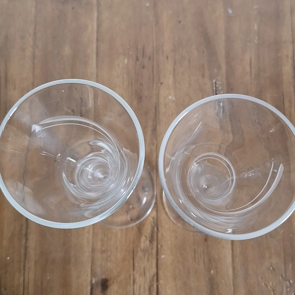 Glass Champagne Toasting Flutes Stemware Ribbon Design